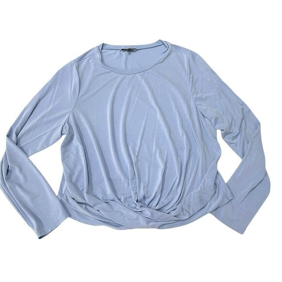 Universal Standard Light Blue Twist Front Top Size Small - Picture 1 of 5